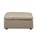 DivanItalia 1100 Beige Ottoman - Upholstered in Top-Grain Italian Leather