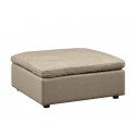 DivanItalia 1100 Beige Ottoman - Upholstered in Top-Grain Italian Leather