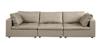 DivanItalia 1100 Beige Modular Sofa - Upholstered in Top-Grain Italian Leather