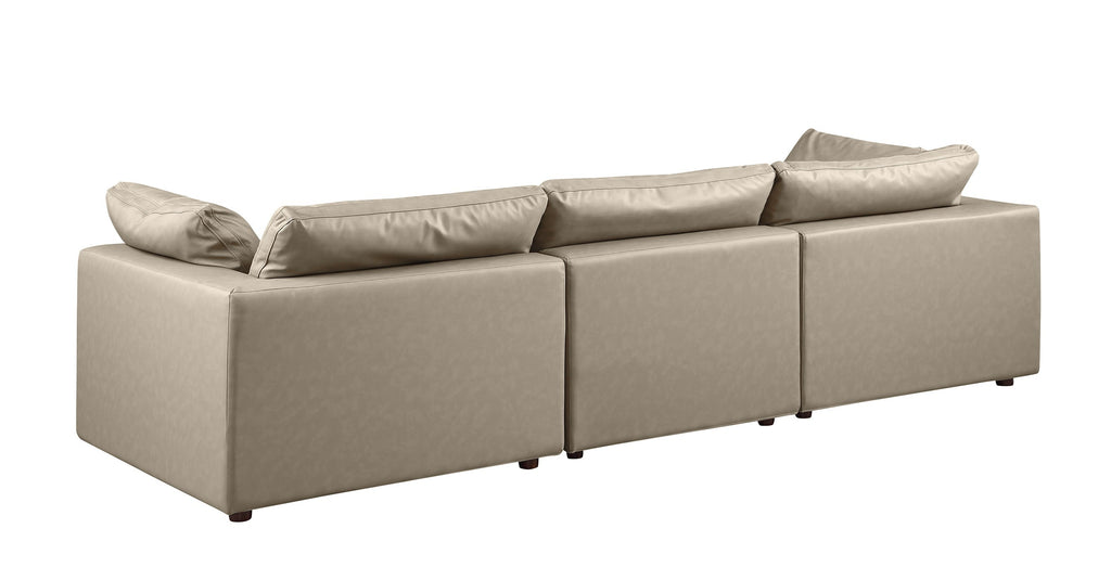 DivanItalia 1100 Beige Modular Sofa - Upholstered in Top-Grain Italian Leather