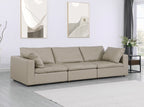 DivanItalia 1100 Beige Modular Sofa - Upholstered in Top-Grain Italian Leather