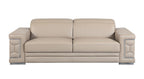 692 Divanitalia Sofa with Adjustable Headrest in Top-grain Italian Leather - Beige - SKU 692-S-BEIGE