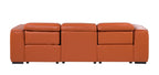 1224 Divanitalia 3-Piece Modular Power Reclining Sofa in Top Grain Italian Leather with 2 Power Recliners & Power Headrests