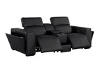 1224 Divanitalia 8-Piece Modular Power Reclining Sofa & Loveseat Set in Top Grain Italian Leather with 5 Power Recliners & Power Headrests - Black - SKU 1224-BLACK-8.5-HT-2PC - view 7