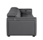 1224 Divanitalia 3-Piece Modular Power Reclining Sofa in Top Grain Italian Leather with 3 Power Recliners & Power Headrests - Dark Grey - SKU 1224-DK-GREY-3.3-HT - view 8