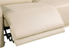 1126 DivanItalia Beige Top Grain Italian Leather Power Reclining Chair with Power Headrest