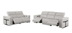 1126 Light Grey Modular Power Reclining Sofa & Loveseat Set