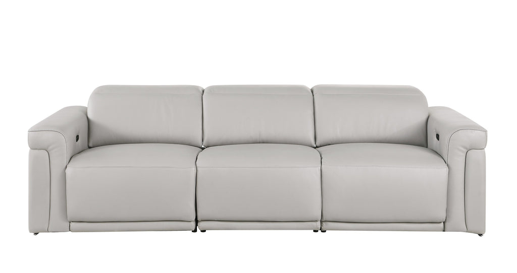 1126 Light Grey Modular Power Reclining Sofa & Loveseat Set