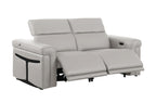 1126 Light Grey Modular Power Reclining Sofa & Loveseat Set