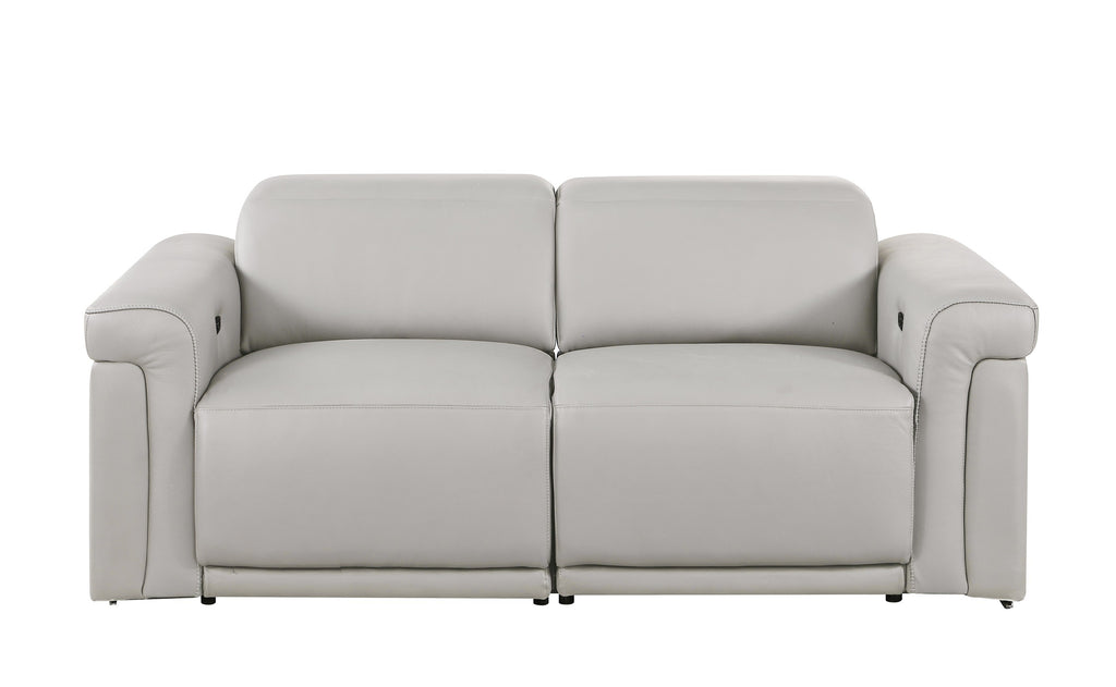 1126 Light Grey Modular Power Reclining Sofa & Loveseat Set