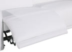 1126 DivanItalia White Top Grain Italian Leather Power Reclining Sofa with Power Headrest