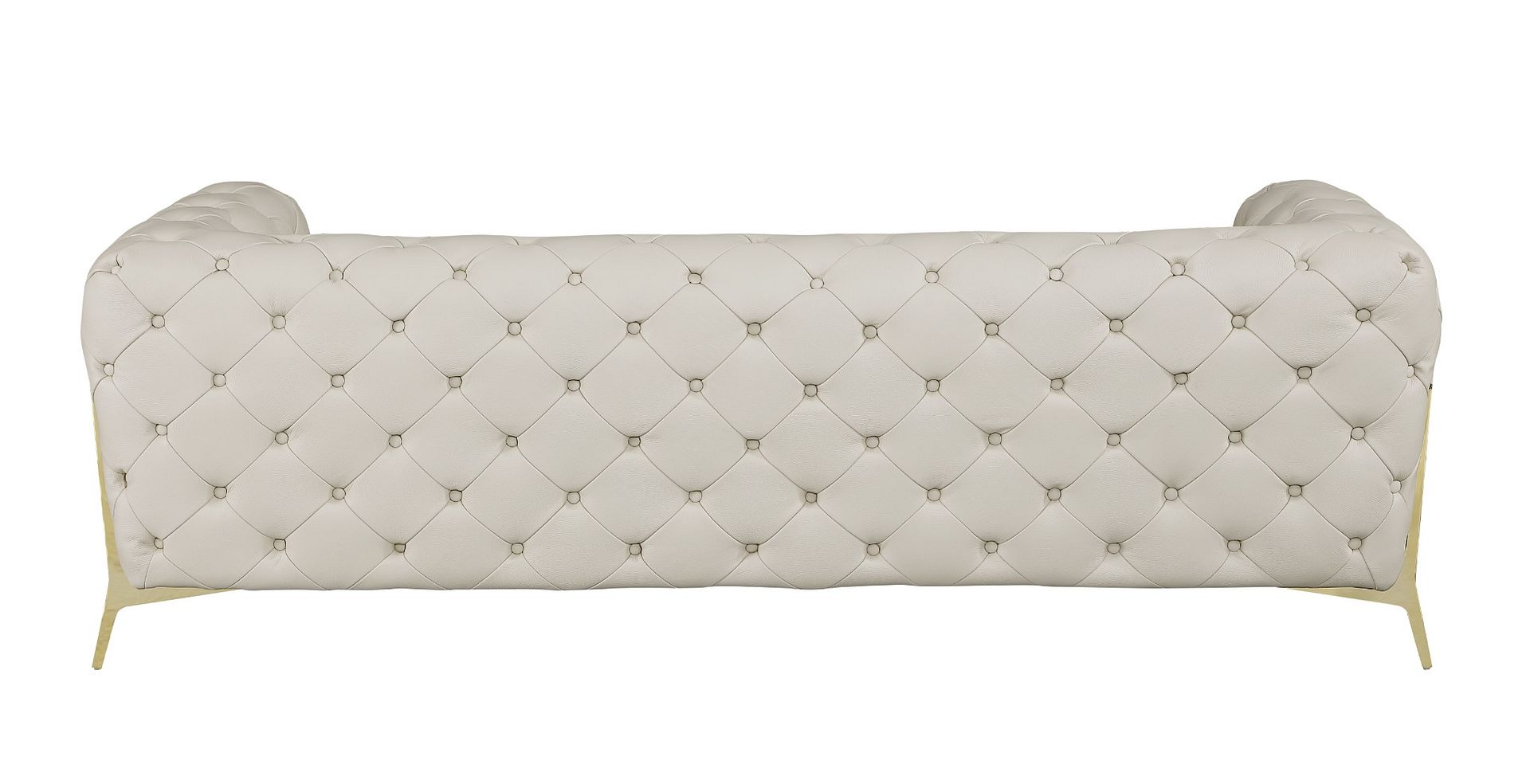 970 Divanitalia 3-Piece Sofa Set in Top-grain Italian Leather - Cream - SKU 970- CREAM 3PC (S/CH/CH) - GROUP - view 2