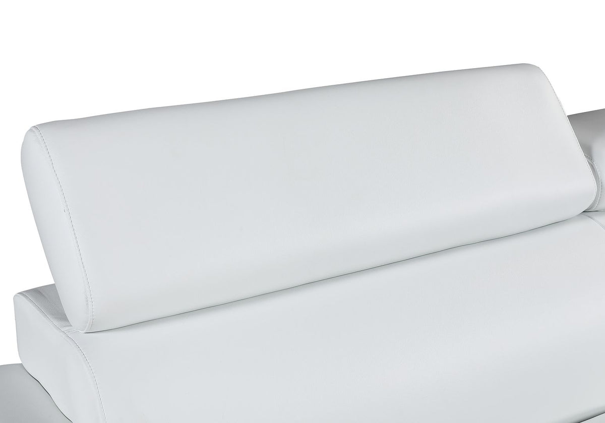 4571 Modern Genuine Leather 3-Piece Sofa Set - White - SKU 4571-LV WHITE 3PC (S/L/C) - GROUP - view 9
