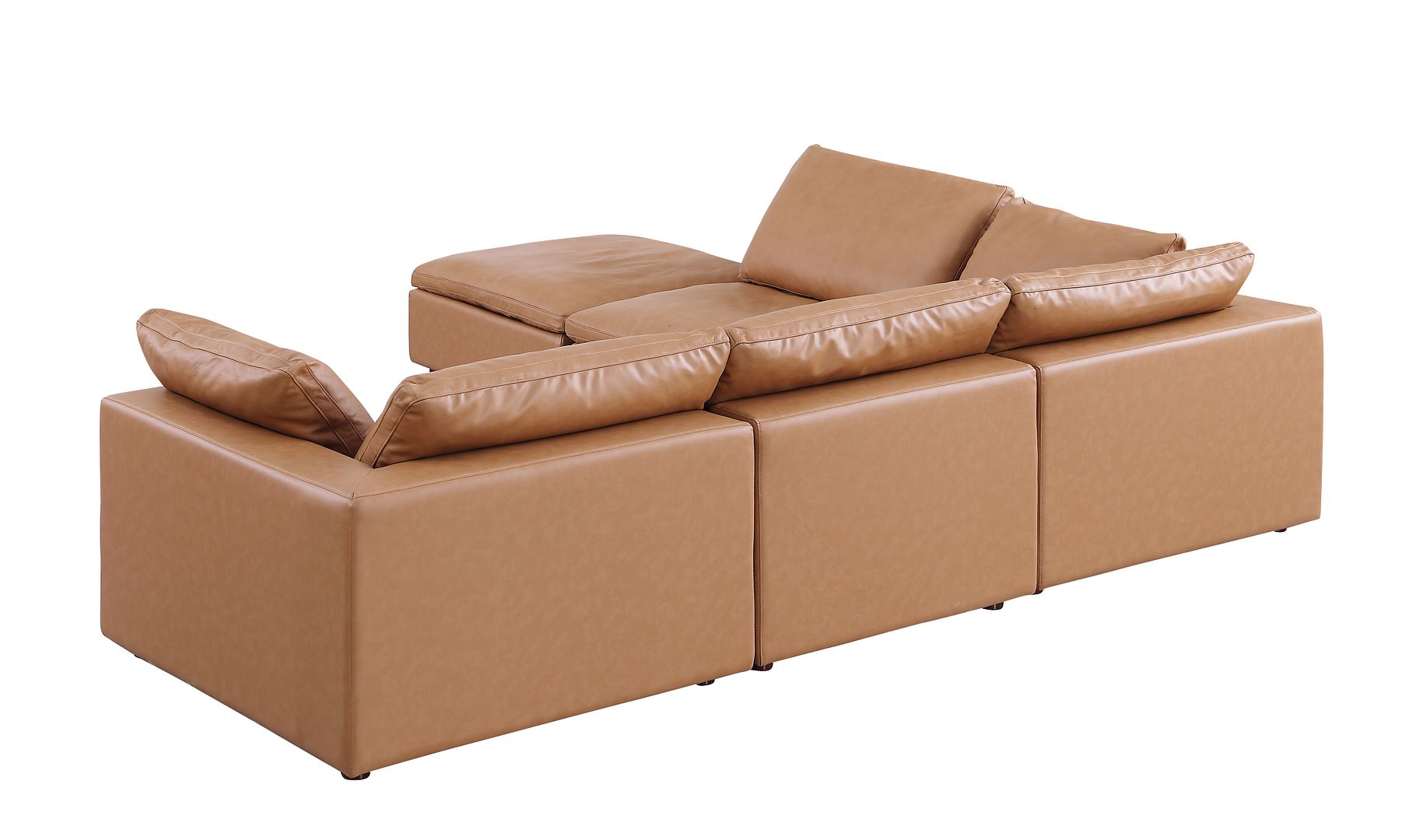 1100 Divanitalia 5-Piece Right Arm Facing 4-Seat Sectional Sofa - Top-grain Italian Leather