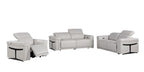 1126 Divanitalia Power Reclining Sofa, Loveseat & Chair Set in Top Grain Italian Leather with 5 Power Recliners & Power Headrests - Dark Grey - SKU 1126-LIGHT GREY-3PC - view 2