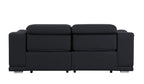 9762 Divanitalia 2-Piece Modular Power Reclining Console with 2 Power Recliners in Top Grain Italian Leather