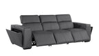 1224 Divanitalia 3-Piece Modular Power Reclining Sofa in Top Grain Italian Leather with 3 Power Recliners & Power Headrests - Dark Grey - SKU 1224-DK-GREY-3.3-HT - view 5