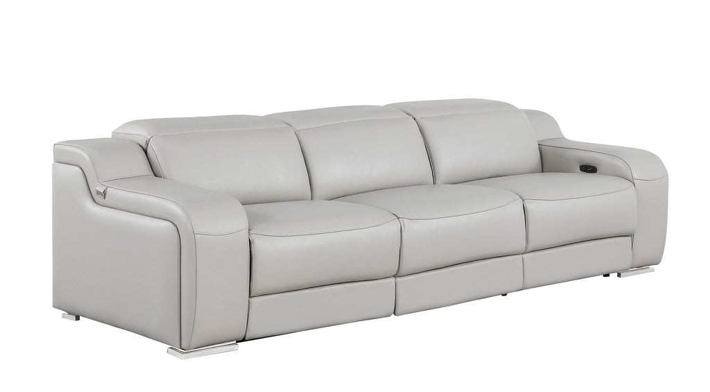 1116 Divanitalia 3-Piece Modular Power Reclining Sofa in Top Grain Italian Leather with 2 Power Recliners & Power Headrests