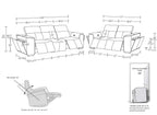 1224 Divanitalia 5-Piece Modular Power Reclining Sofa and Loveseat Set in Top Grain Italian Leather with 4 Power Recliners & Power Headrests - White - SKU 1224-WHITE-5.4-HT-2PC - view 17