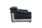 415 Divanitalia Loveseat with Adjustable Headrest in Top-grain Italian Leather - Black - SKU 415-L-BLACK - view 5