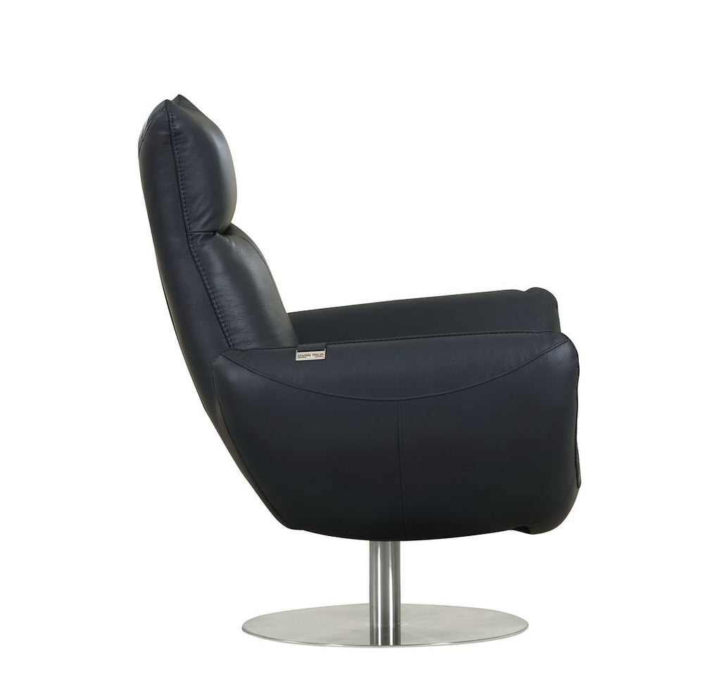 C74 Divanitalia Swivel Chair in Top-grain Italian Leather