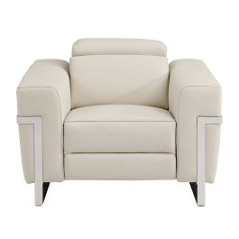 990 Divanitalia Power Reclining Arm Chair with Power Headrest in Top-grain Italian Leather