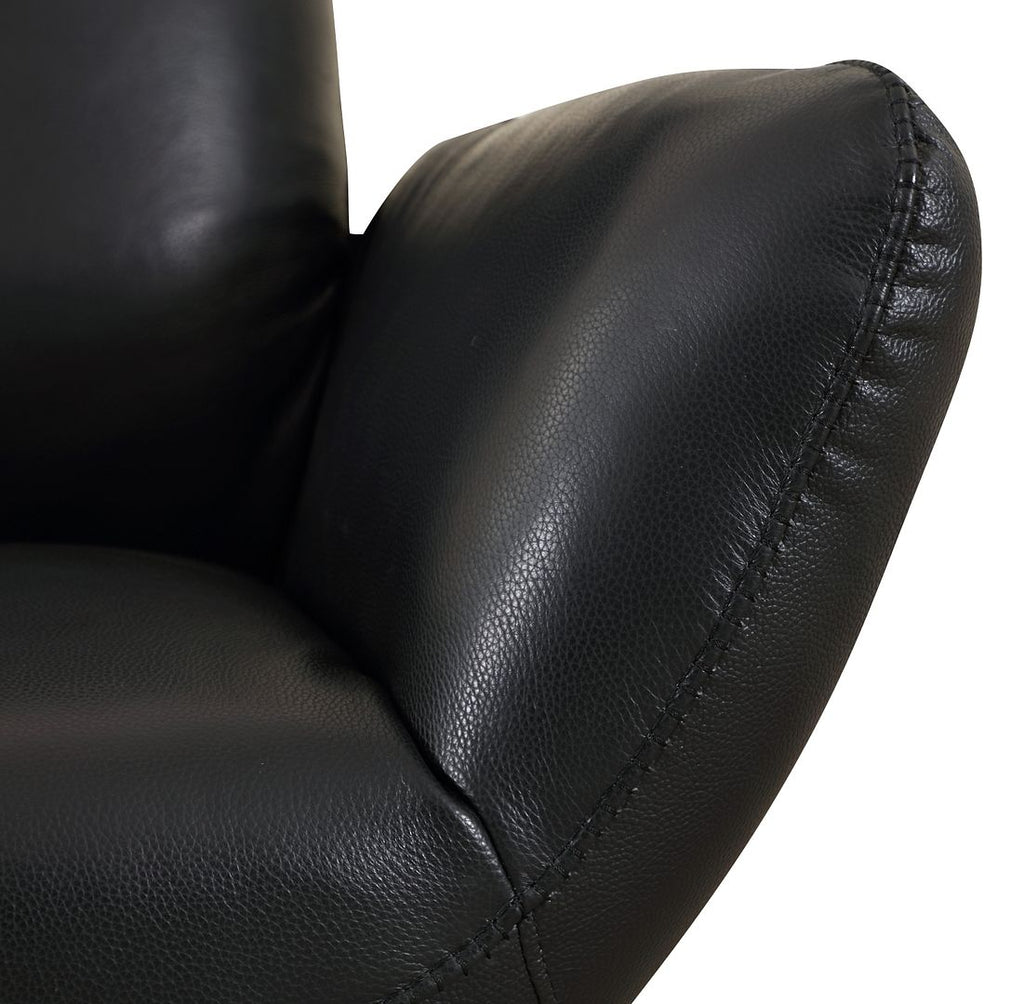 C74 Divanitalia Swivel Chair in Top-grain Italian Leather