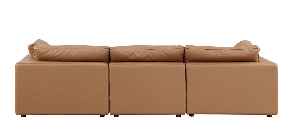 1100 Divanitalia 3-Piece Sofa Set - Top-grain Italian Leather with Ottoman