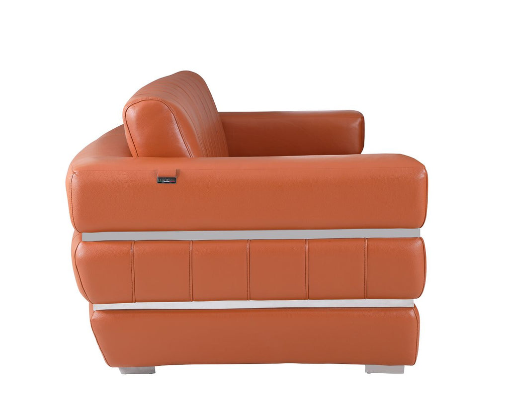 904 Divanitalia 3-Piece Sofa Set in Top-grain Italian Leather - Camel - SKU 904- CAMEL 3PC (S/L/CH) - GROUP - view 13