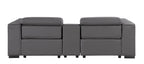 1208 Genuine Leather Dual Power Reclining Console Loveseat
