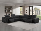 2679 7-Piece L-Shaped Power Reclining Sectional Sofa in Genuine Leather - 3 Recliners