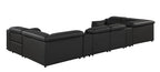 9762 Divanitalia 8-Piece U-Shaped Top Grain Italian Leather Sectional Sofa with 2 Power Recliners - Black - SKU 9762-BLACK-8PC-2PWR-U-SECTIONAL-GROUP - view 7