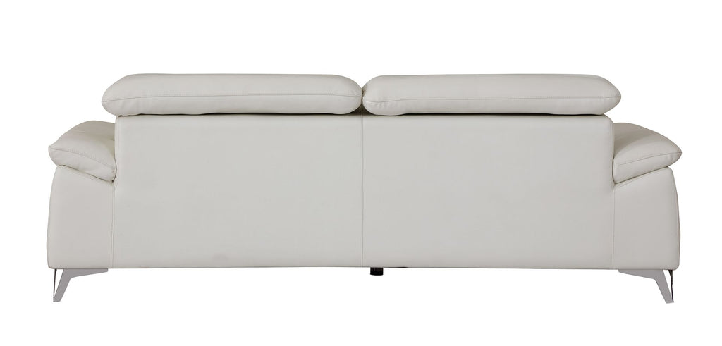 727 Divanitalia Sofa with Adjustable Headrest in Top-grain Italian Leather - White - SKU 727-S-WHITE - view 4
