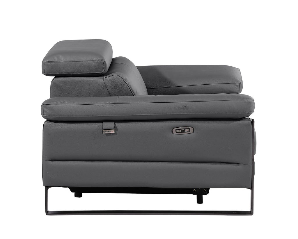 1246 Divanitalia Power Reclining Arm Chairwith Power Headrests - Top Grain Italian Leather