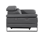 1246 Divanitalia Power Reclining Arm Chairwith Power Headrests - Top Grain Italian Leather
