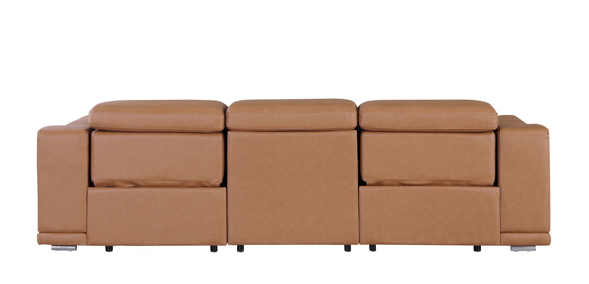 9762 Divanitalia 3-Piece Modular Power Reclining Sofa with 2 Power Recliners in Top Grain Italian Leather