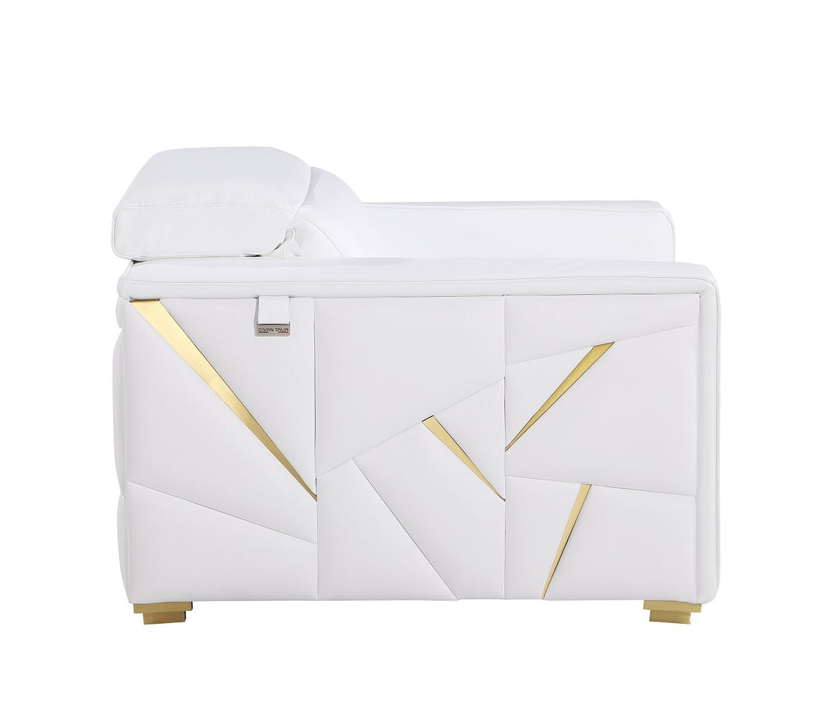 1120 Divanitalia Chair with Adjustable Headrest in Top-grain Italian Leather - White - SKU 1120-WHITE-CH - view 5