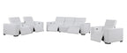 1208 Modular Leather Set with 5 Power Recliners & Power Headrests - White - SKU 1208-WHITE-7.5-HT-3PC - view 4