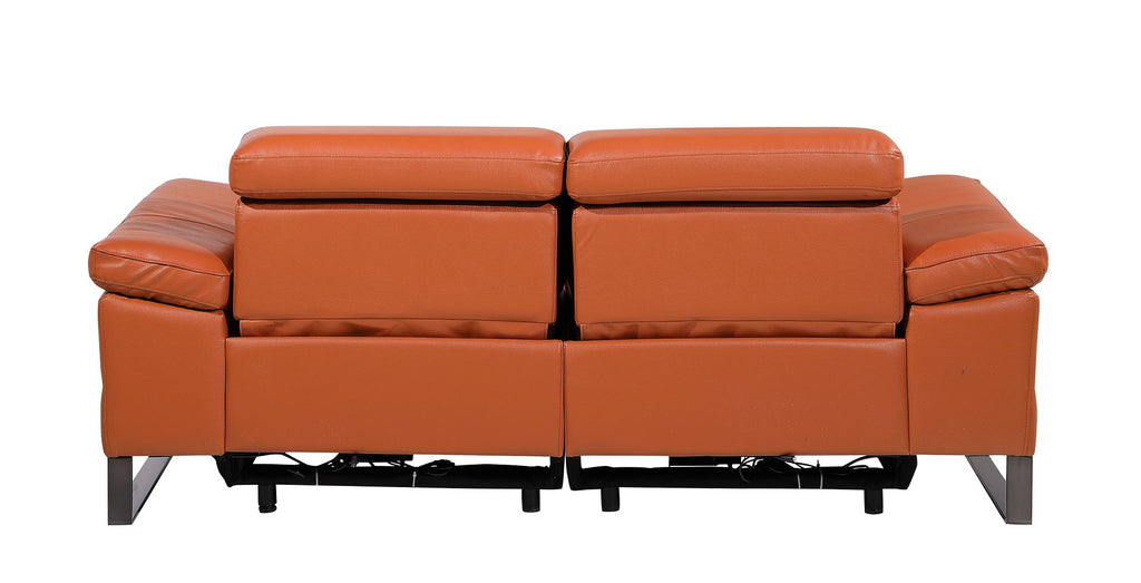 1246 Divanitalia Top Grain Italian Leather Loveseat with Power Headrest