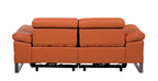 1246 Divanitalia Top Grain Italian Leather Loveseat with Power Headrest
