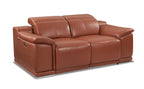 9762 Divanitalia Top Grain Italian Leather Power Reclining Loveseat with Adjustable Headrests - Camel - SKU 9762-PWR-L-CAMEL - view 2