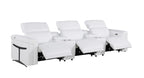 1126 Divanitalia 5-Piece Modular Power Reclining Sofa in Top Grain Italian Leather with 3 Power Recliners & Power Headrests