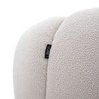 Yolonda - Modern Curved Beige Fabric Loveseat