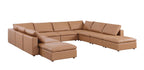 1100 Divanitalia 10-Piece U-Shaped Sectional Sofa with Chaise in Top-grain Italian Leather