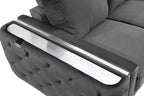 1051 Divanitalia Beige Sofa in Velvet Fabric