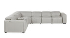 1224 Divanitalia 7-Piece L-Shaped Sectional Sofa in Top Grain Italian Leather with 4 Power Recliners & Power Headrests