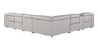 1116 Divanitalia 7-Piece L-Shaped Sectional Sofa in Top Grain Italian Leather with 4 Power Recliners & Power Headrests - Light Grey - SKU 1116-LT-GREY-7PC-4PWR-SECTIONAL - GROUP - view 6