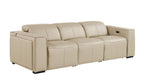 1224 Divanitalia 3-Piece Modular Power Reclining Sofa in Top Grain Italian Leather with 2 Power Recliners & Power Headrests