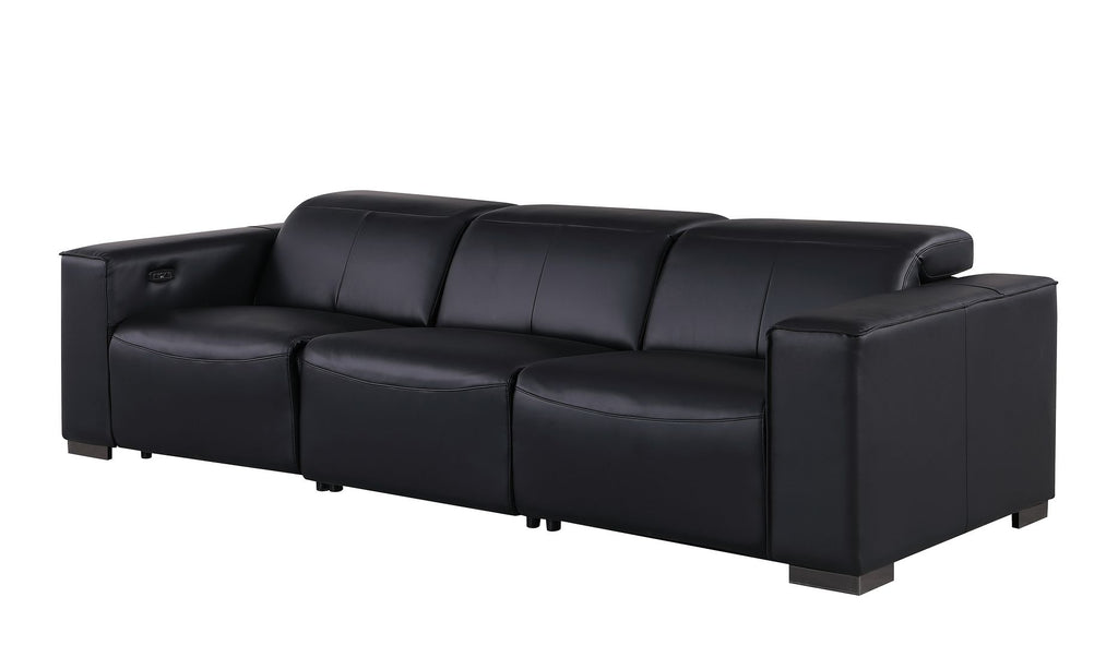 1208 Genuine Leather Triple Power Reclining Sofa