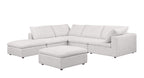 1100 Divanitalia 6-Piece Left Arm Facing 3-Seat Sectional Sofa - Top-grain Italian Leather